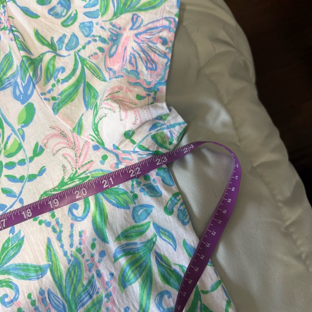 Lilly Pulitzer Floral Short Sleeve Tee - Blue and Green - Picture 4 of 4